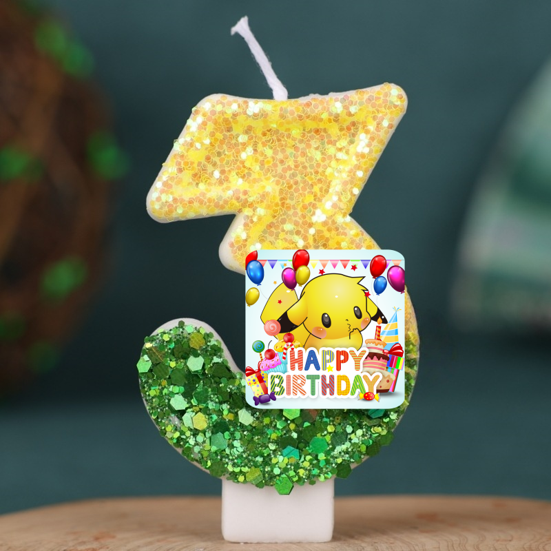 Zebra Candle Supplies - Pokemon Monster Pikachu Candles Themed Birthday
