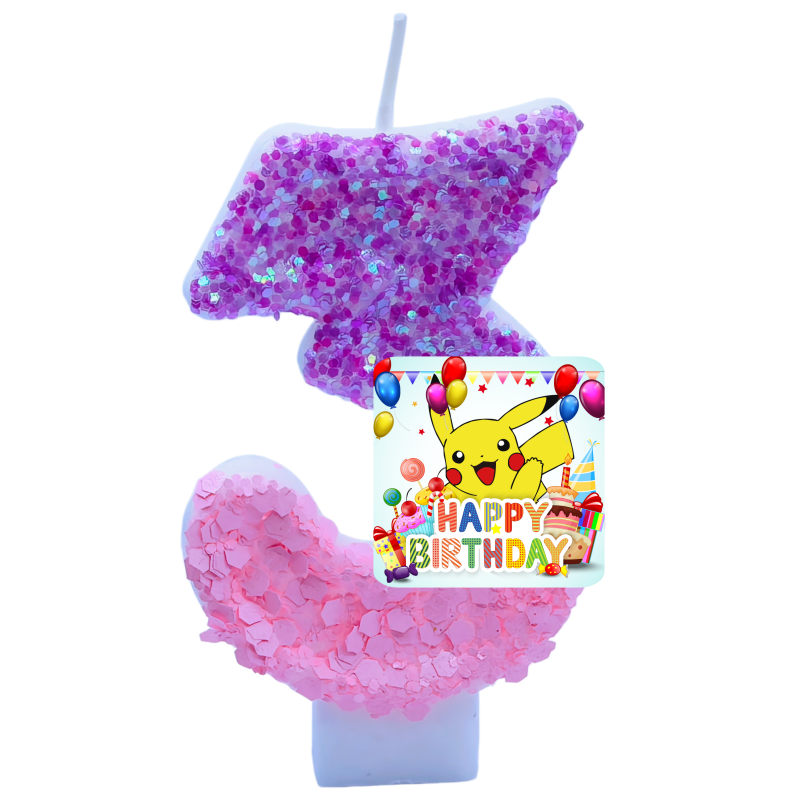 Zebra Candle Supplies - Pokemon Monster Pikachu Candles Themed Birthday