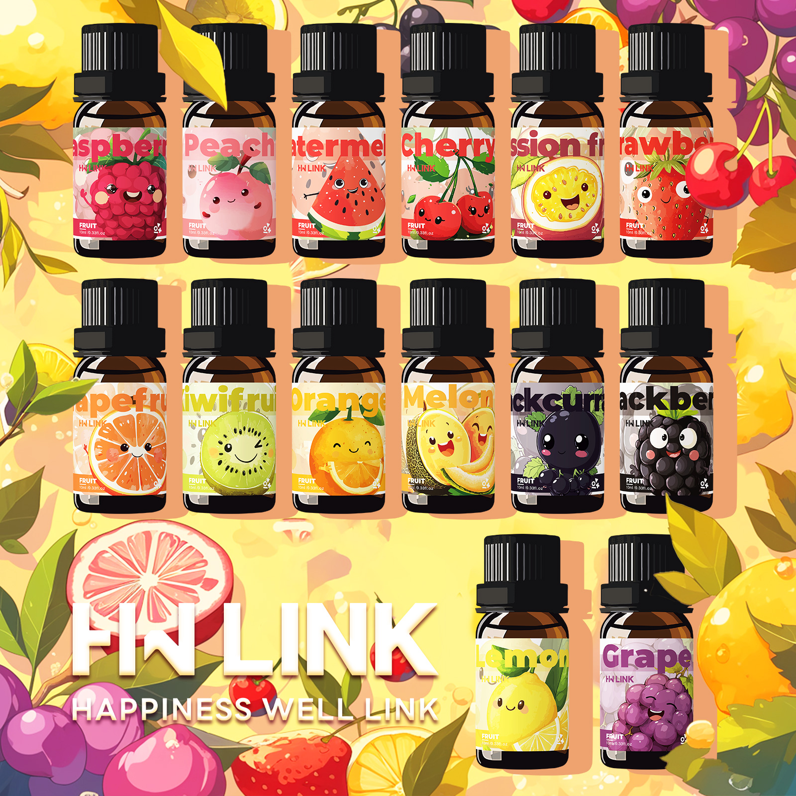 Candle Making Supplies Fragrance Oils - 10ml Fruits Essential Oils for Candles,