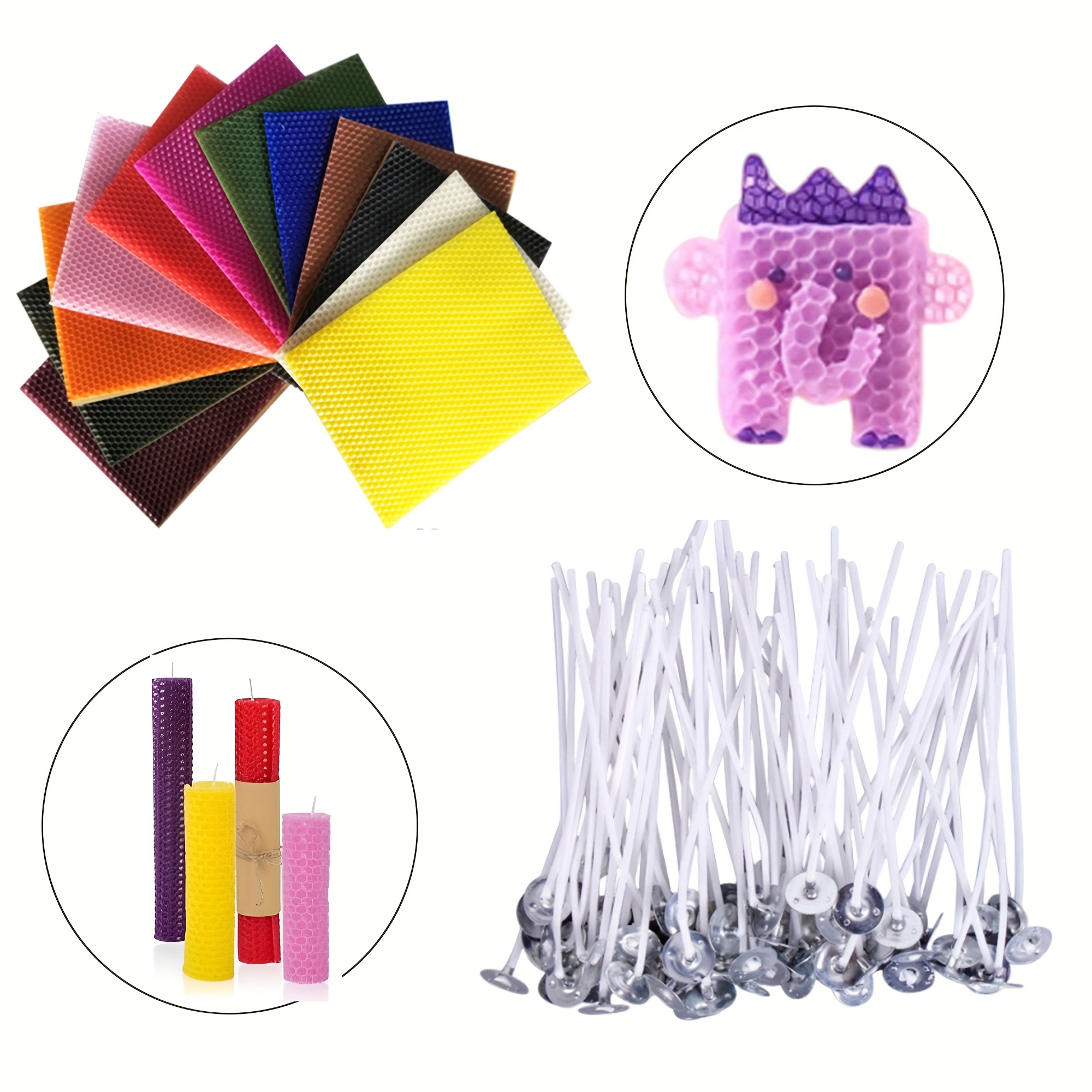 Candle Supplies Beeswax - 1 Set Beeswax Candle Making Kit,