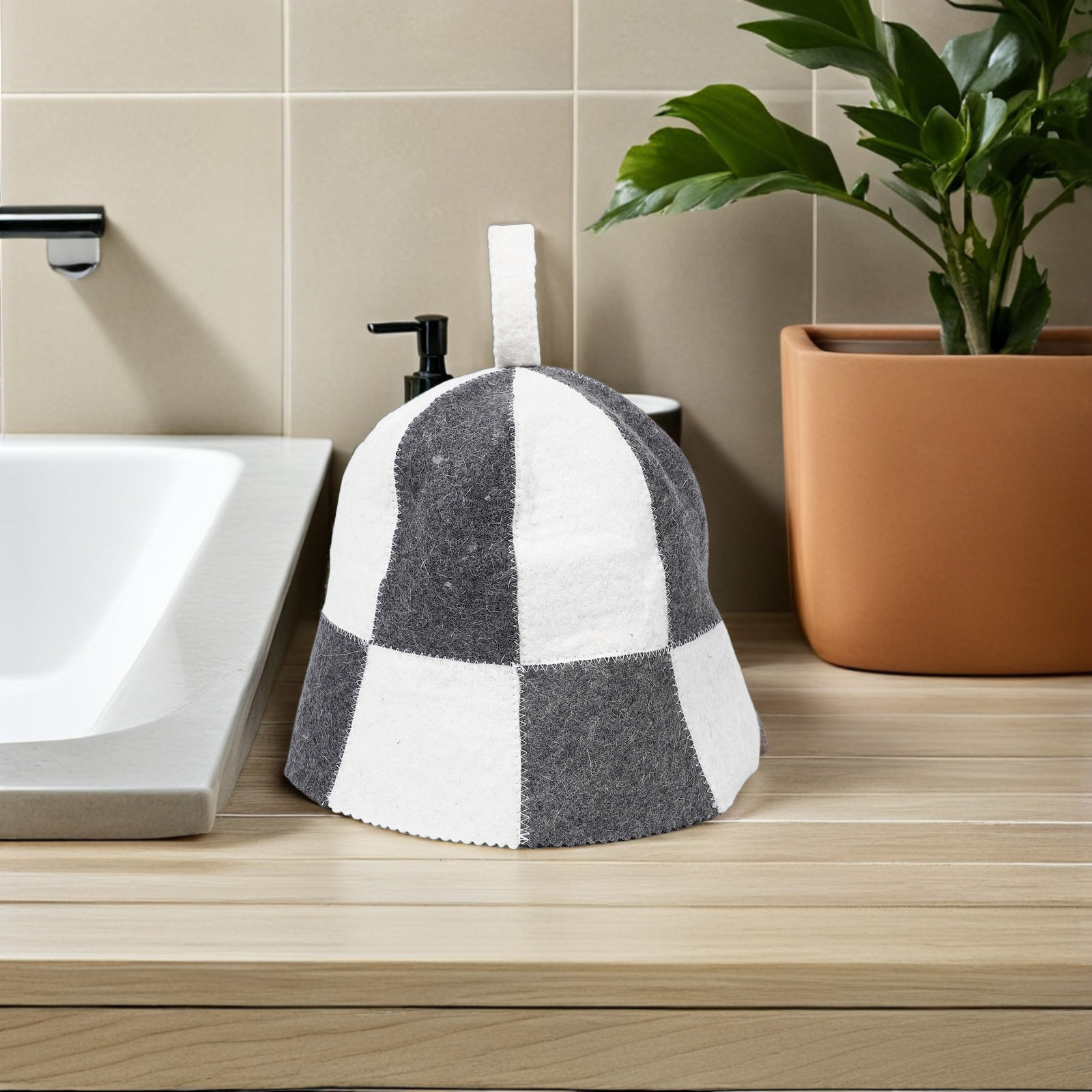 1Set Sauna Kit Felt Hat with M - Heat Resistant Mat avaliação e preço