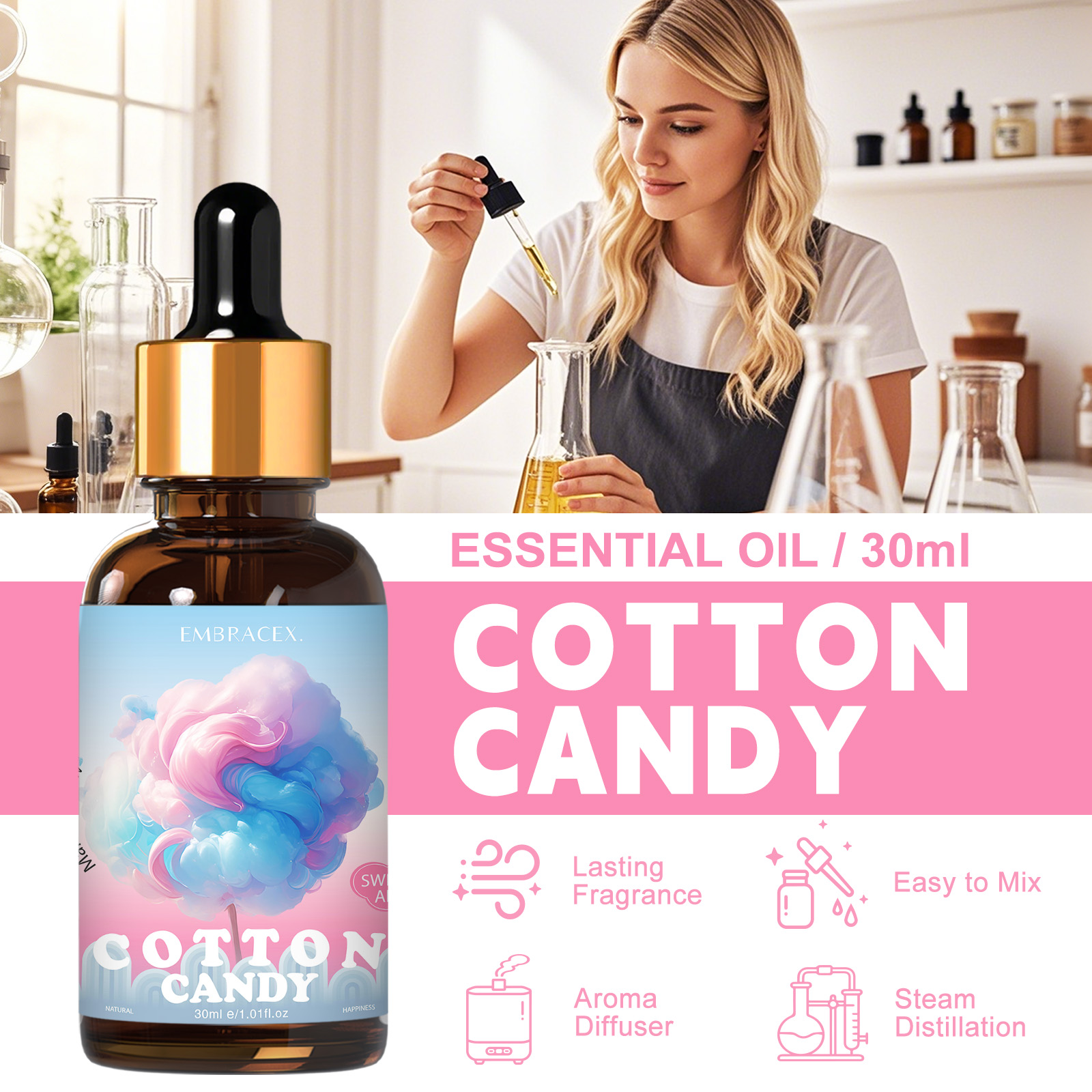 30ml Cotton Candy Essential Oi - Candle Fragrance Supplies avaliação e preço