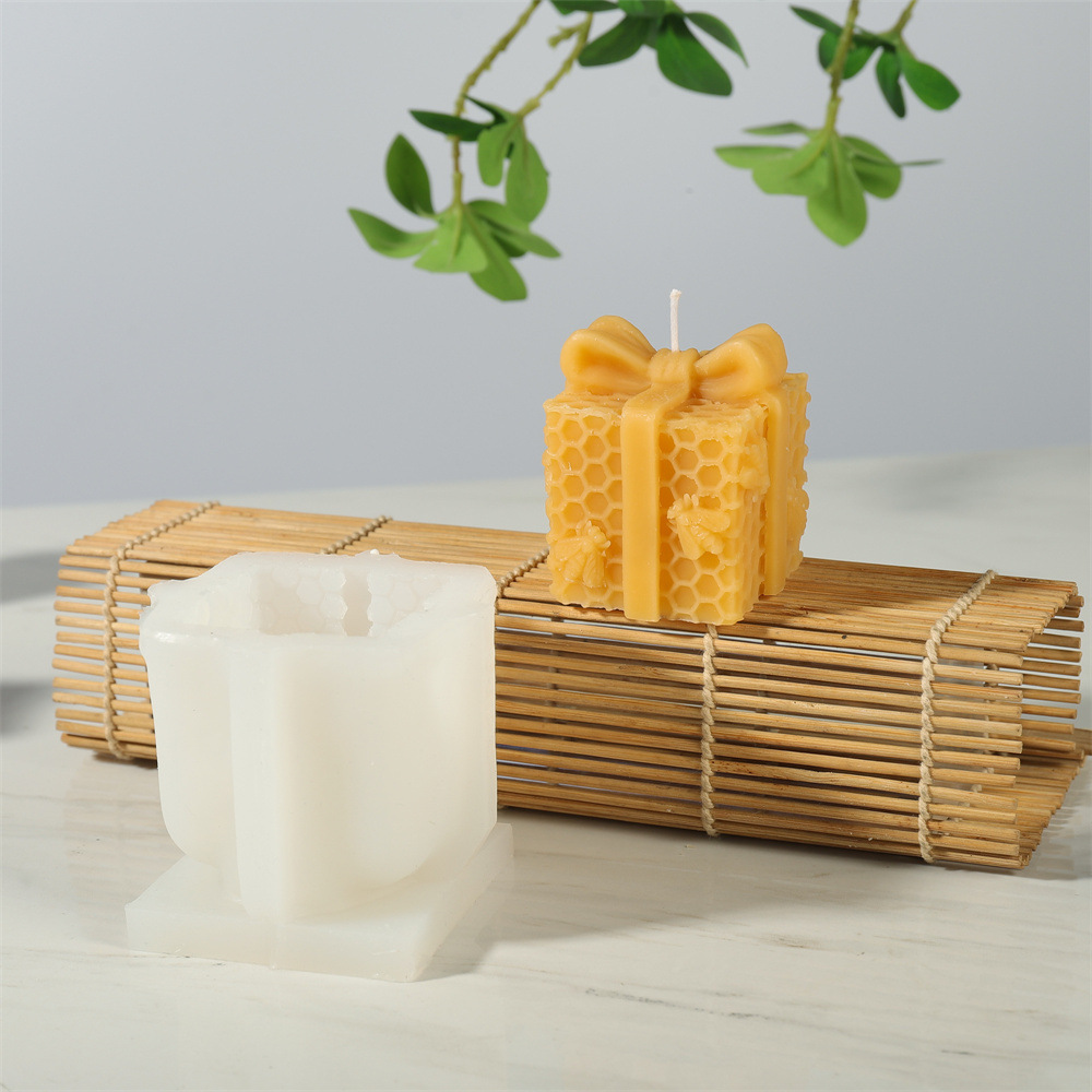 Honeycomb Bow Gift Box Silicon - Candle Supplies Beeswax avaliação e preço