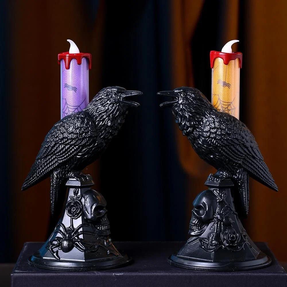 Black Crow Statue Candlestick  - Candle Supplies Europe avaliação e preço