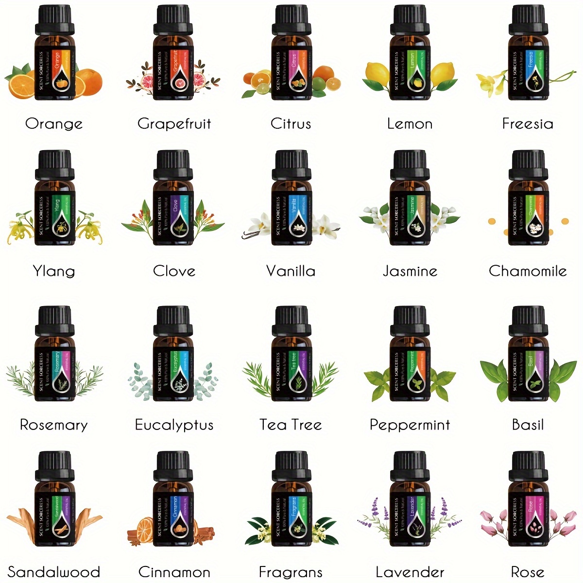 20pcs/set Black Classic Essent - Candle Making Supplies Fragrance Oils avaliação e preço