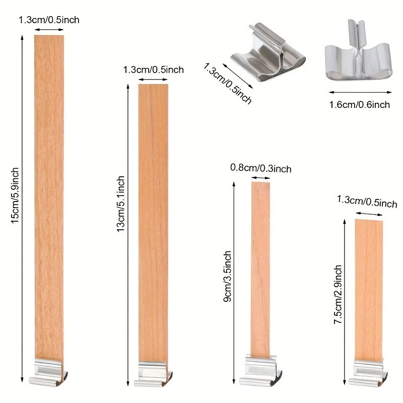 30pcs High Quality Wooden Cand - Candle Supplies Beeswax avaliação e preço