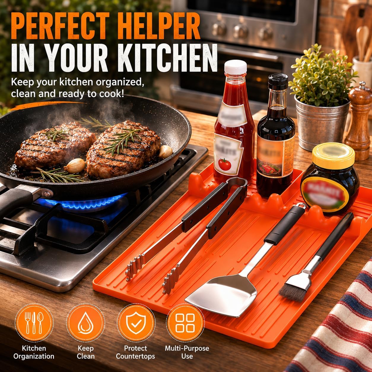 Silicone Griddle Tool Mat - Fl - Heat Resistant Mat avaliação e preço