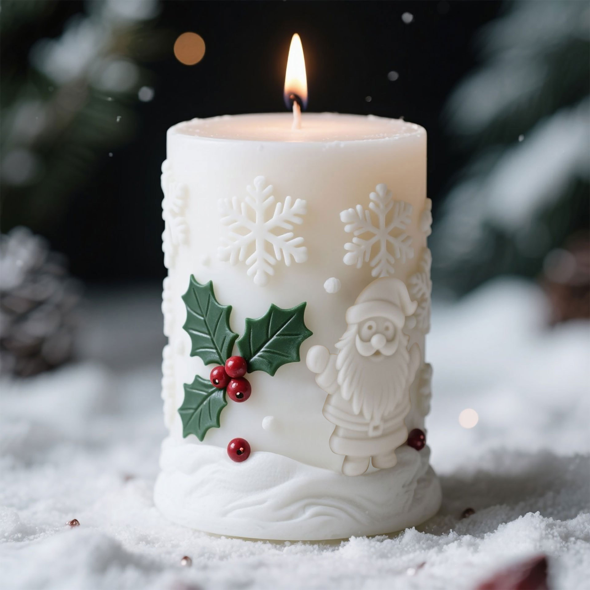 3D Relief Cylinder Christmas S - Candle Supplies Shop avaliação e preço