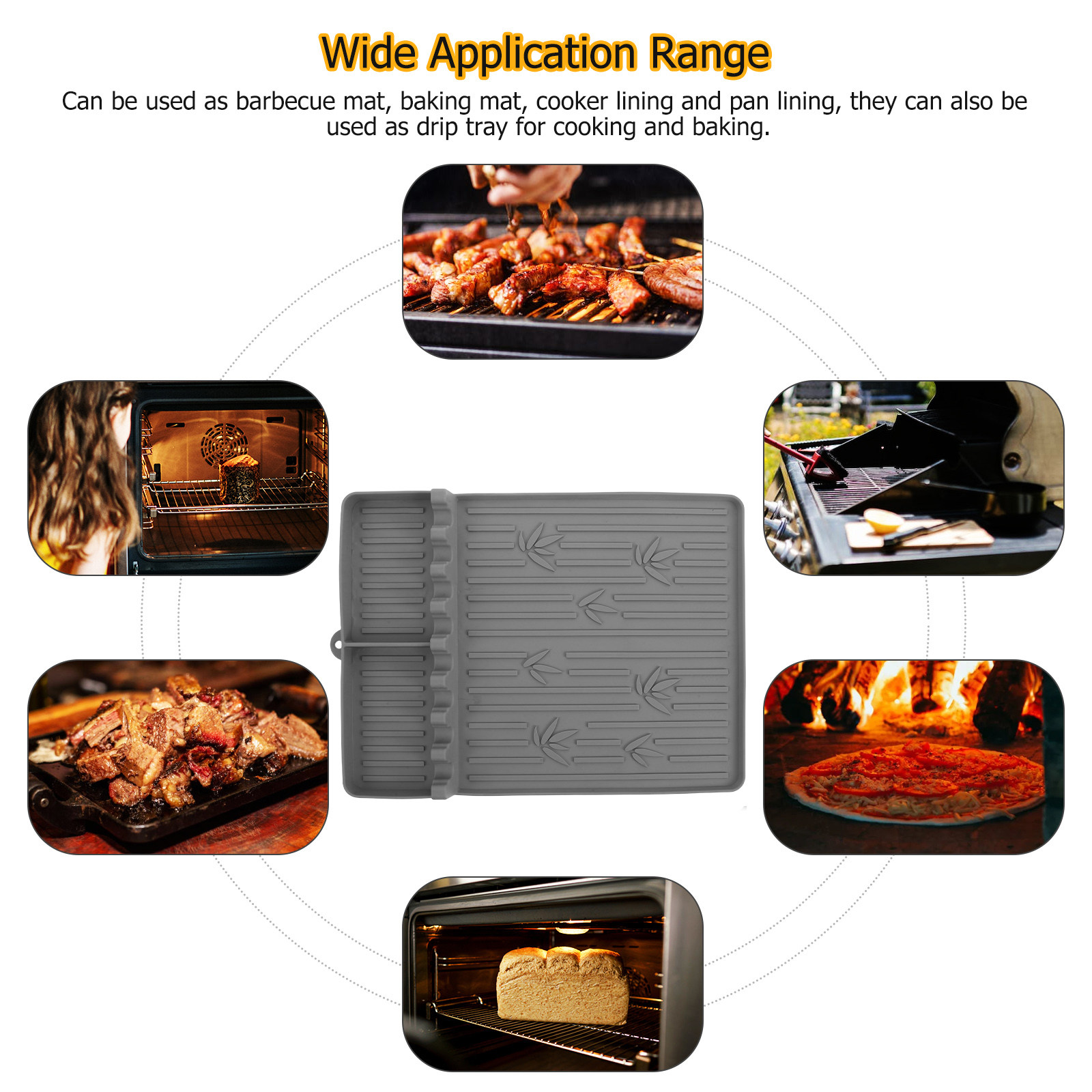 Silicone Bbq Grill Mat Heat Re - Heat Resistant Mat avaliação e preço