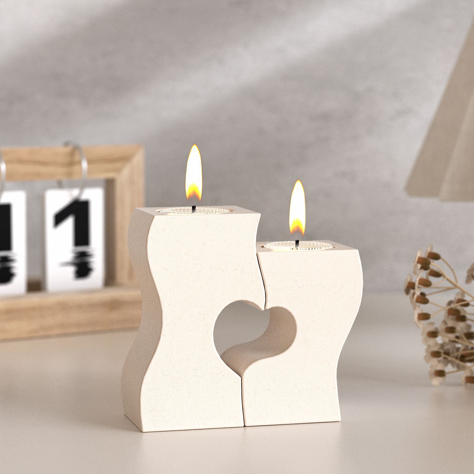S Heart Candlestick Silicone M - Candle Making Supplies Kit avaliação e preço