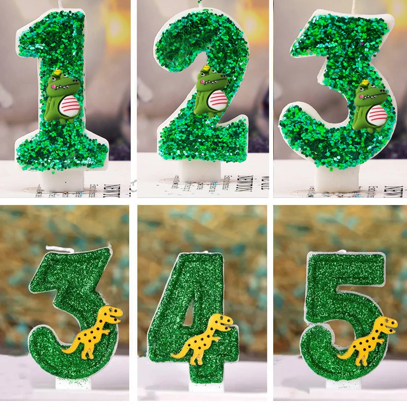 Dinosaur Birthday Candles Numb - Candle Supplies Beeswax avaliação e preço