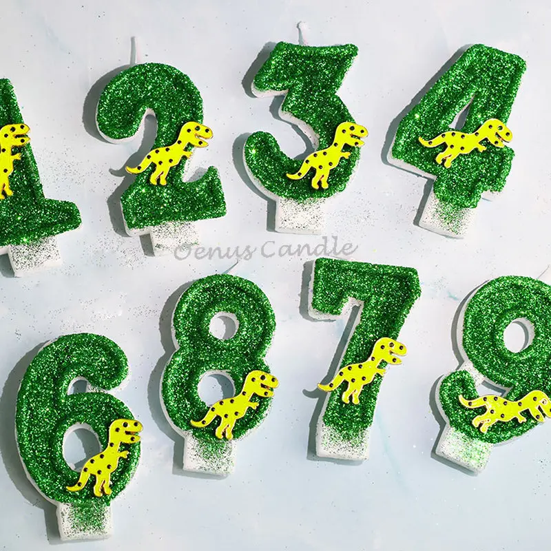 Dinosaur Birthday Candles Numb - Candle Supplies Beeswax avaliação e preço