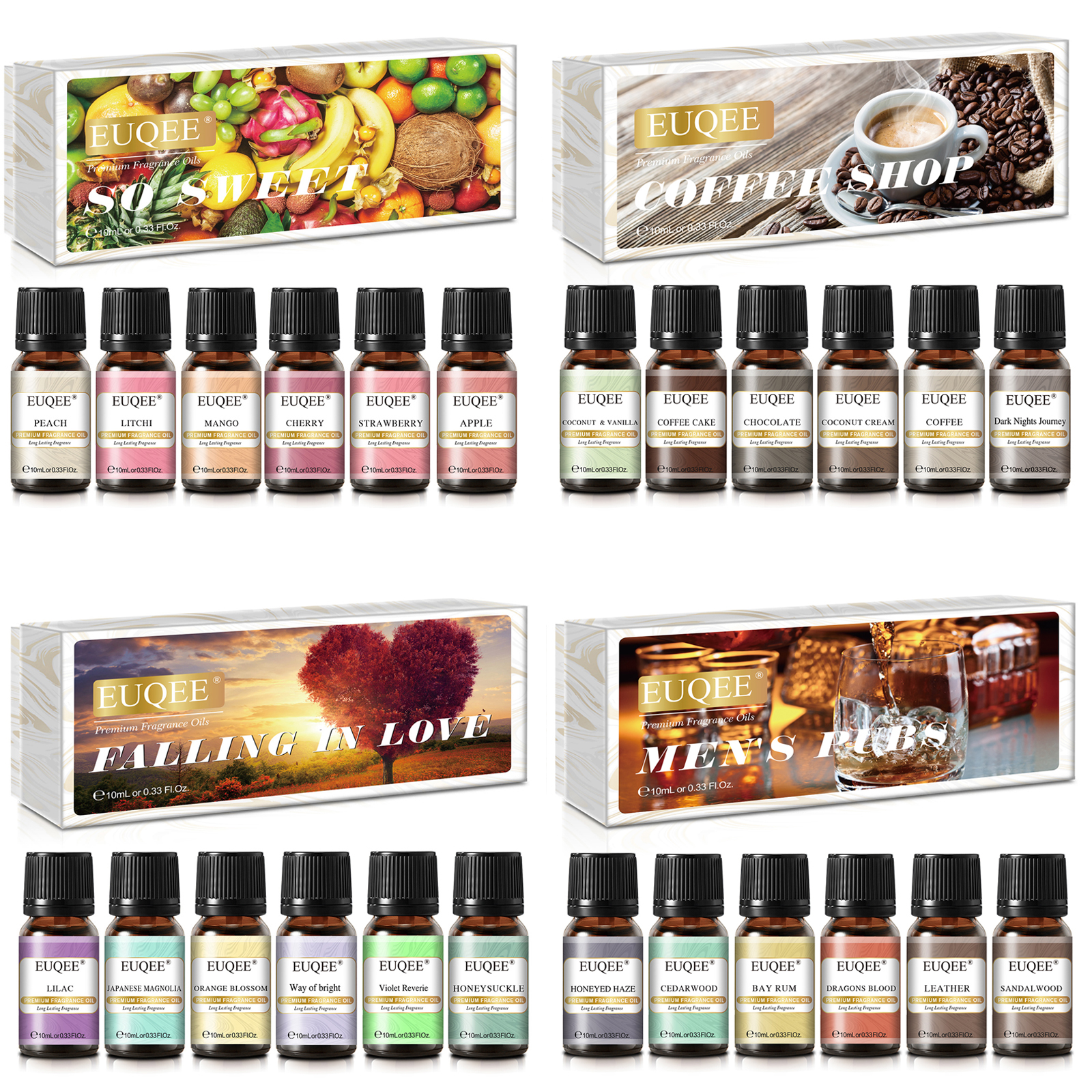 EUQEE 6pcs Fragrance Oils Set  - Candle Making Supplies Fragrance Oils avaliação e preço