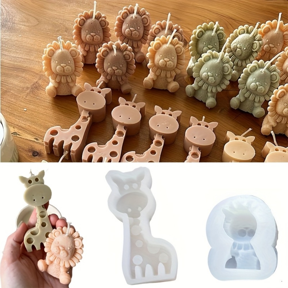 Lion and Giraffe Silicone Mold - Candle Fragrance Supplies avaliação e preço