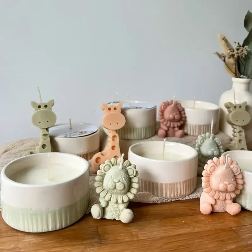 Lion and Giraffe Silicone Mold - Candle Fragrance Supplies avaliação e preço