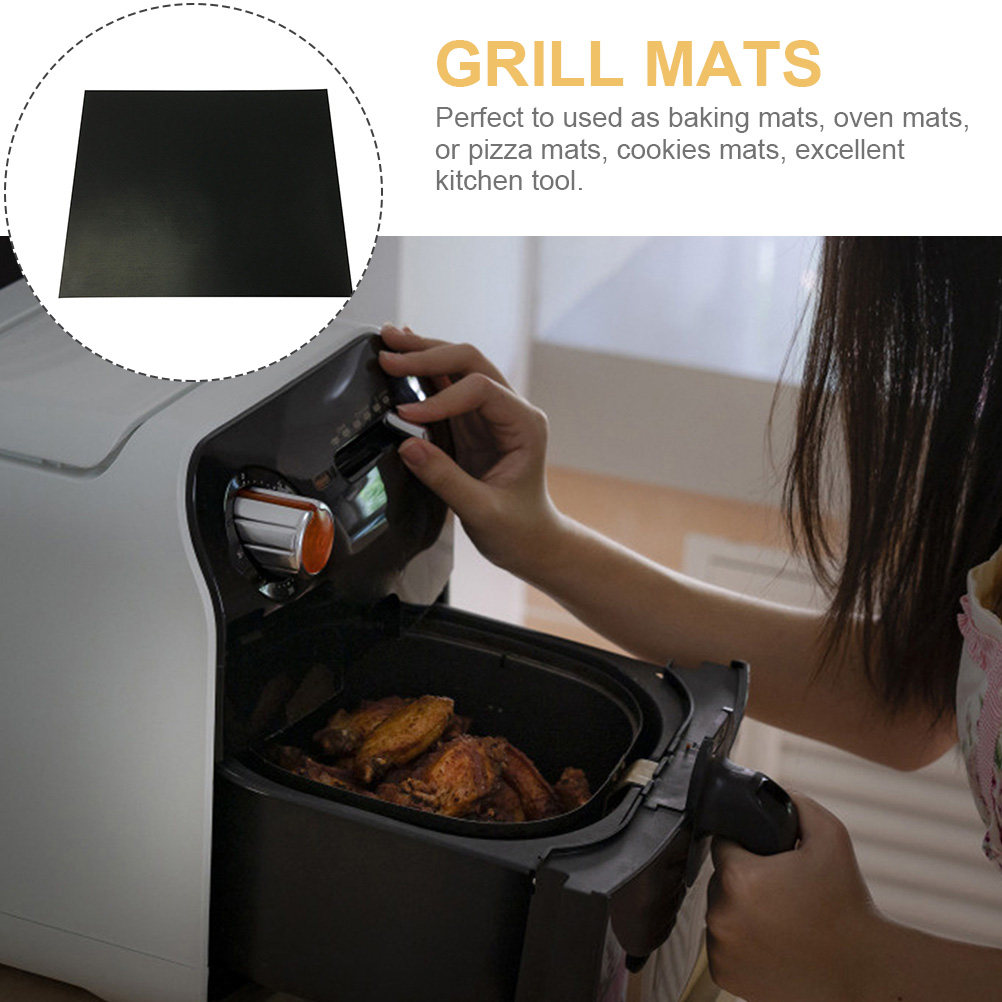 3Pcs Grill Mat Non-Stick Food  - Heat Resistant Mat avaliação e preço