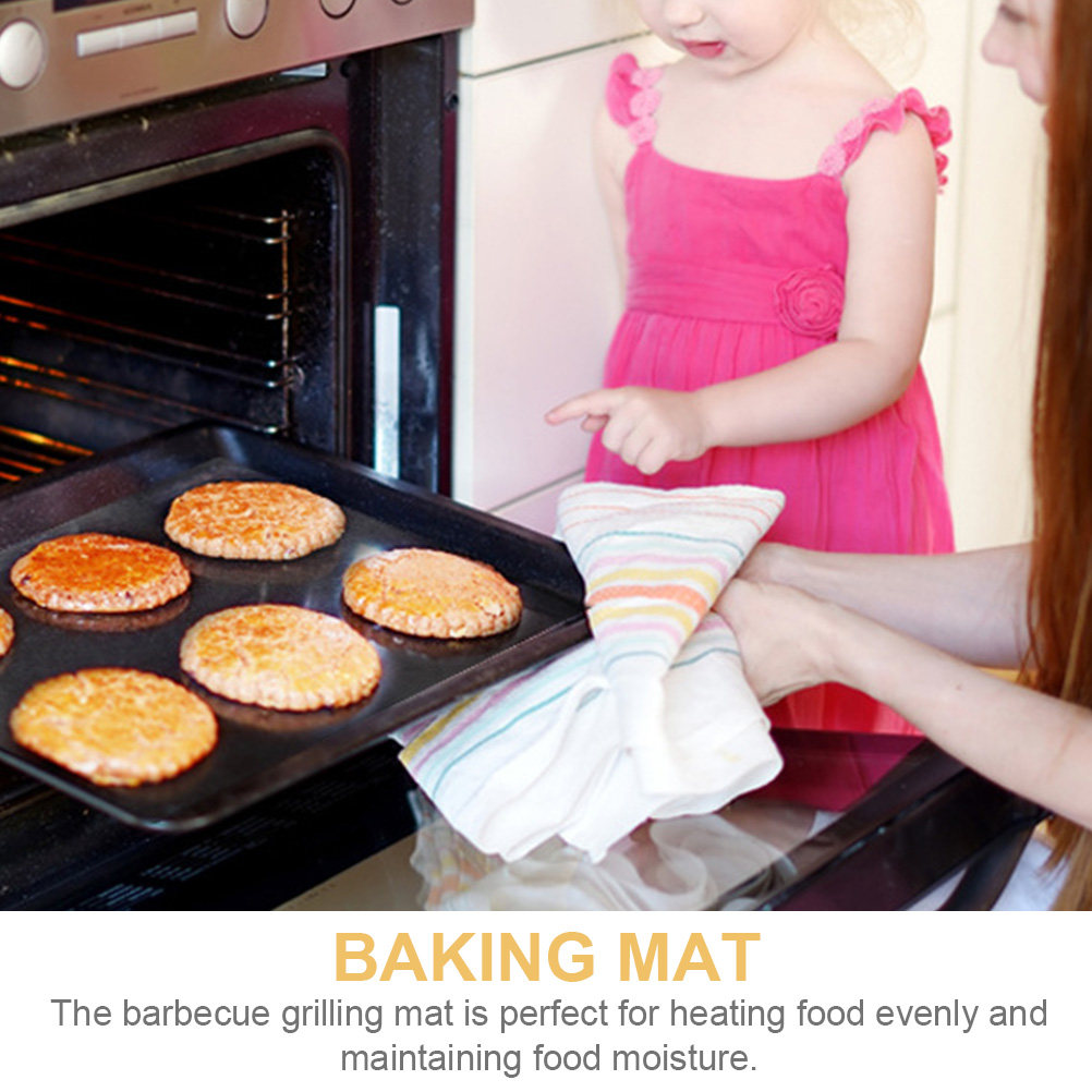 3Pcs Grill Mat Non-Stick Food  - Heat Resistant Mat avaliação e preço