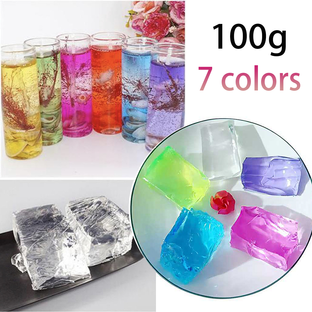 100G 7Colors Jelly Wax DIY Han - Candle Supplies Shop avaliação e preço
