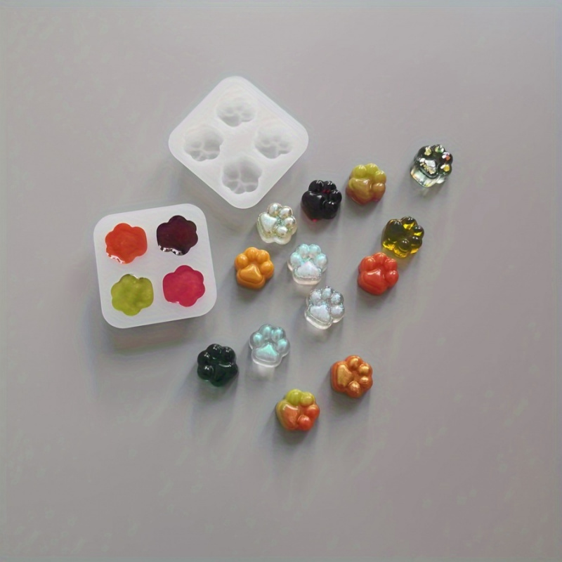 1Cat Paw Pattern Silicone Mold - Candle Making Supplies Kit avaliação e preço