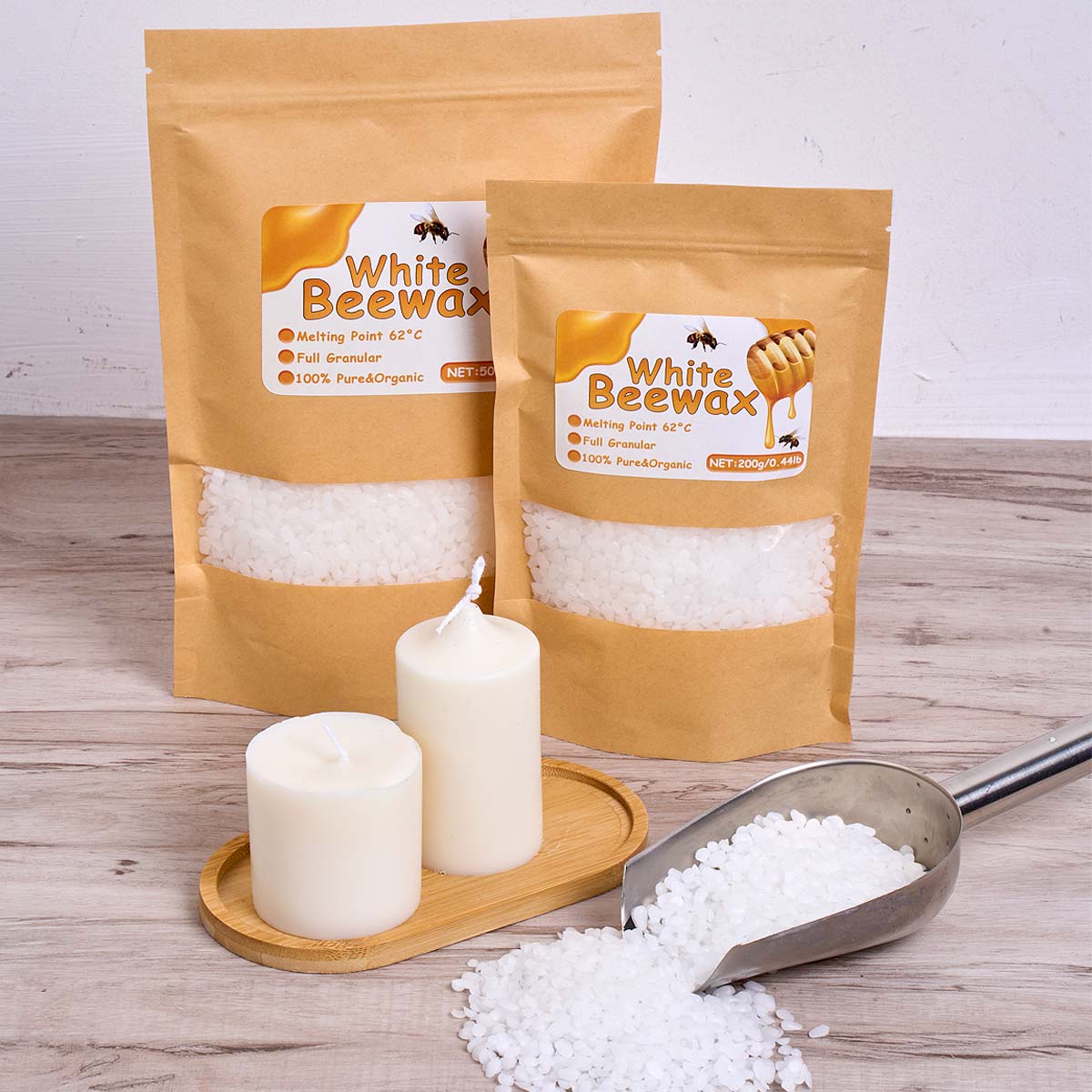 500g White Beeswax DIY Candle  - Candle Supplies Beeswax avaliação e preço