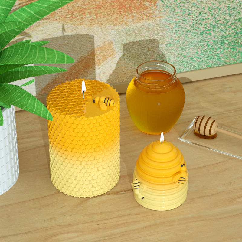 Candle Silicone Mold 3D Bee Ho - Candle Supplies Beeswax avaliação e preço