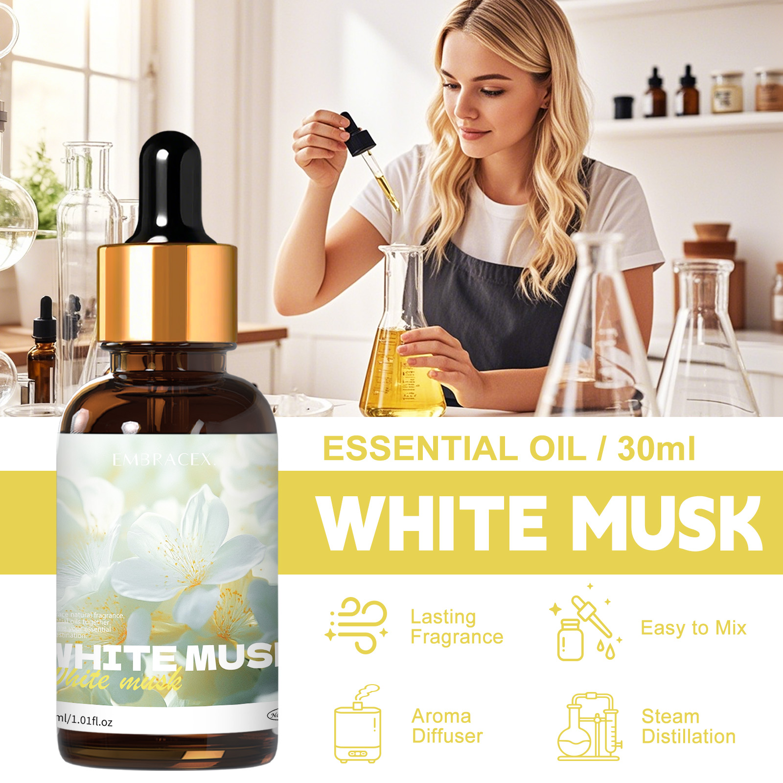 30ml White Musk Essential Oil  - Candle Fragrance Supplies avaliação e preço