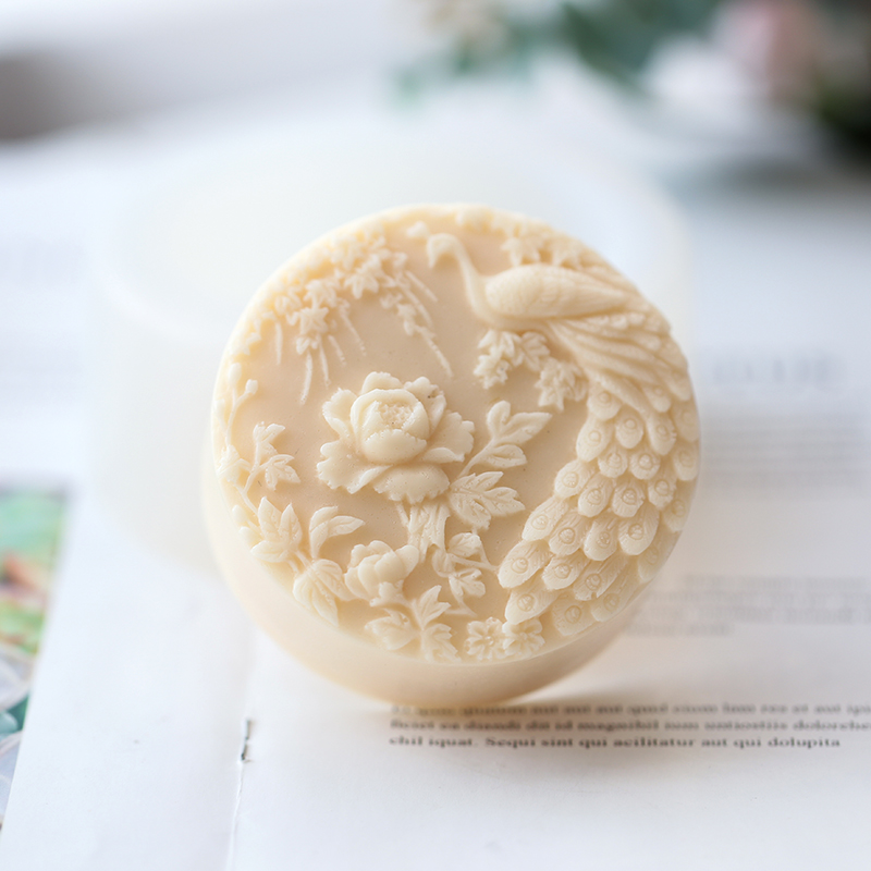 Peacock Flower Pattern Silicon - Candle Supplies Shop avaliação e preço