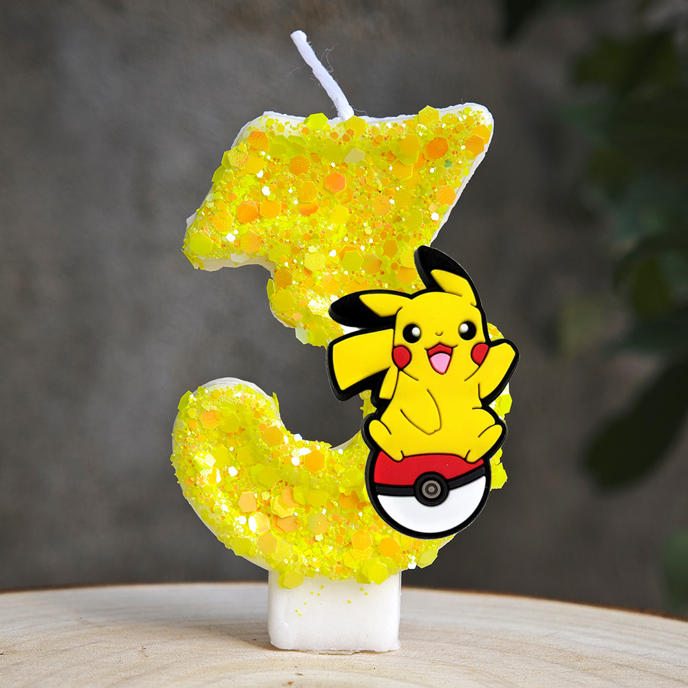 Pokemon Pikachu Candle Cartoon - Zebra Candle Supplies avaliação e preço
