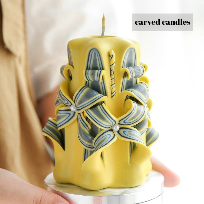 1KG Carved Scented Candle Raw  - Candle Supplies Beeswax avaliação e preço
