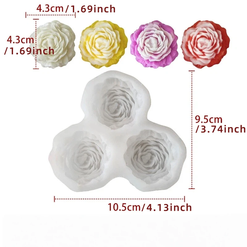 Peony Flower Candle Silicone M - Candle Making Supplies Kit avaliação e preço